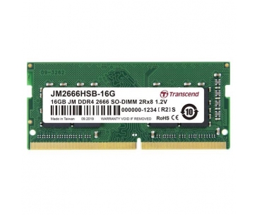 TRANSCEND SODIMM DDR4 16GB 2666MHz 2Rx8 1Gx8 CL19 1.2V