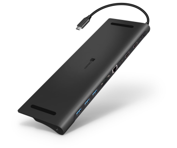 CONNECT IT dokovací stanice USB-C, 11v1 (2xHDMI), externí, šedá