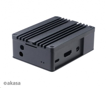 AKASA krabička pro Raspberry Pi 3 a Asus Tinker/S, Extended Aluminium, with Thermal Modules (SD Slot concealed)