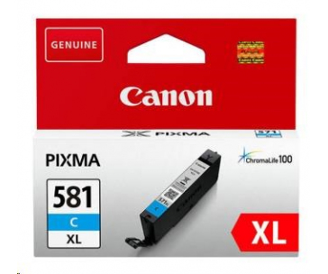 Canon CARTRIDGE PGI-580XL azurová pro PIXMA TS615x, TS625x, TS635x, TR7550, TS815x (519  str.)