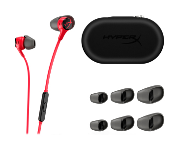 HyperX Cloud Earbuds II RED Gaming Earbuds with Mic - Sluchátka pro herní konsole