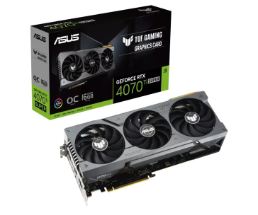 BAZAR ASUS VGA NVIDIA GeForce RTX 4070 Ti SUPER TUF GAMING OC 16G, 16G GDDR6X, 3xDP, 2xHDMI (ROZBALENO)