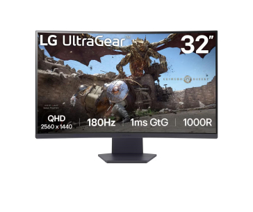 LG MT VA LCD LED 31,5" 32GS60QC - VA panel, 1ms, 180Hz, 2560x1440, HDMI, DP, zakriven, AMD freesync, HDR10, sRGB 99%