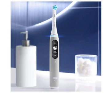 Oral-B iO Series 6s elektrický zubní kartáček, časovač, tlakový senzor, 5 programů, aplikace Oral-B, šedá