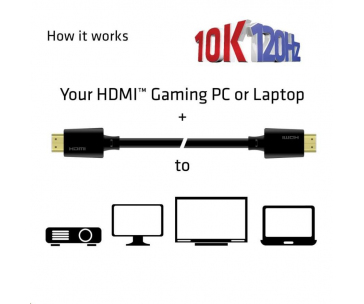 Club3D Kabel Ultra Rychlý HDMI™ Certifikovaný HDMI™ 4K120Hz, 8K60Hz, 2m, 28 AWG