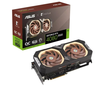 ASUS VGA NVIDIA GeForce RTX 4080 SUPER NOCTUA OC 16G, 16G GDDR6X, 3xDP, 2xHDMI