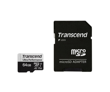 TRANSCEND MicroSDXC karta 64GB 340S, UHS-I U3 A2 Ultra Performace 160/80 MB/s