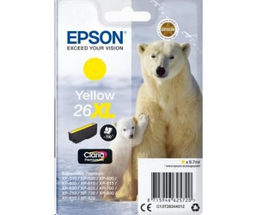 EPSON ink bar Singlepack "Lední medvěd" Yellow 26XL Claria Premium Ink