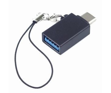 PremiumCord adaptér USB-C male - USB3.0  A female, OTG, černý s očkem na zavěšení