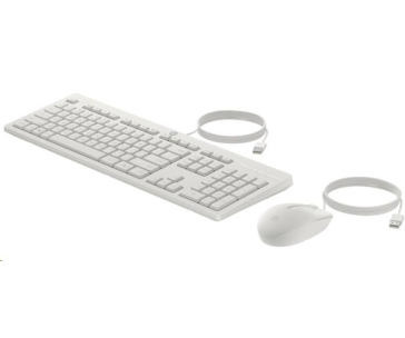 HP 225 Wired Mouse and Keyboard Combo - Česká-Slovenská White