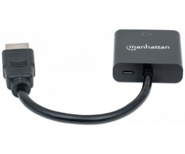 MANHATTAN převodník z HDMI na VGA (HDMI Male to VGA Female, black, Polybag)