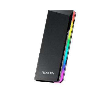 ADATA Externí box pro M.2 EC700G, USB-C 3.2 Gen 2, M.2 2230 / 2242 / 2280, RGB, černá