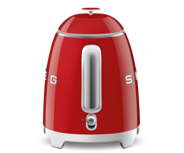 Smeg KLF05RDEU mini rychlovarná konvice, 0,8 l / 3 šálky, 1400 W, styl 50. let, červená