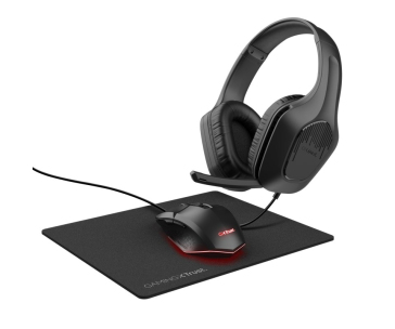 TRUST Sada sluchátka + myš + mousepad GXT 790 3v1 Gaming Bundle, černá