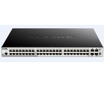 D-Link DGS-1510-52XMP 52-Port Gigabit Stackable PoE Smart Managed Switch including 4 10G SFP+, 370W PoE budget