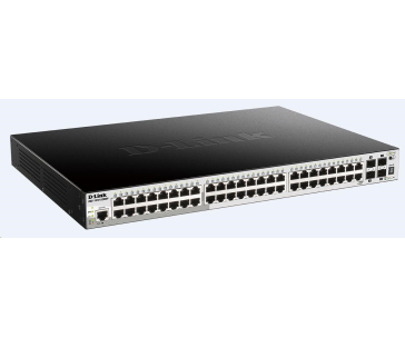 D-Link DGS-1510-52XMP 52-Port Gigabit Stackable PoE Smart Managed Switch including 4 10G SFP+, 370W PoE budget