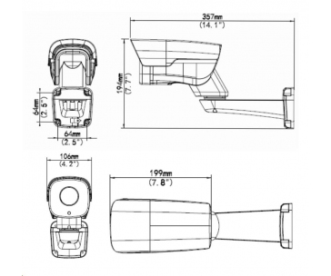 Uniview IPC744SR5-PF60-32G, 4Mpix, 20 sn/s, H.265, obj. 6mm (50°), PoE, IR 50m, WDR 120dB, 32GB úložiště, IP66