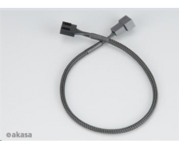 AKASA prodlužovací kabel k PWM ventilátoru, 30cm  (4pin pro PWM, 3pin ventilátory), 4ks v balení