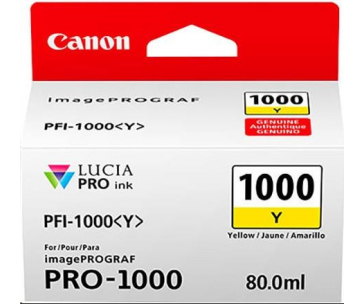 Canon CARTRIDGE PFI-1000Y žlutá pro ImagePROGRAF PRO-1000 (329 str.)