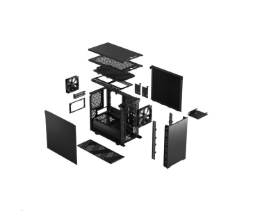 FRACTAL DESIGN skříň Define 7 Nano Black Solid, USB 3.1 Type-C, 2x USB 3.0, bez zdroje, mATX