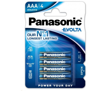 PANASONIC Alkalické baterie EVOLTA Platinum LR03EGE/4BP AAA 1,5V (Blistr 4ks)