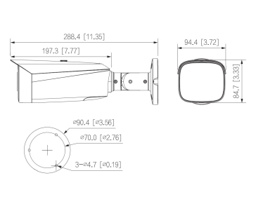 Dahua IPC-HFW3549T1-ZAS-PV-27135, IP kamera s dvojitým přísvitem, 5Mpx, 1/2.7" CMOS, objektiv 2,7-13,5 mm, IR<50, IP67