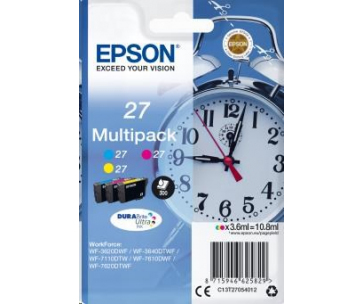 EPSON ink Multipack 3-colour "Budík" 27 DURABrite Ultra Ink