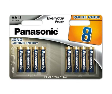 Panasonic Alkalická baterie LR6EPS/8BW Everyday Power (Blistr 8 ks)