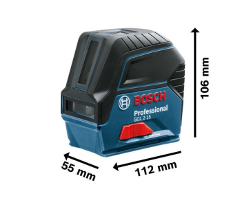 Bosch GCL 2-15 kombinovaný laser, dosah až 15 m, IP 54, laser 2 třídy, ochranné pouzdro