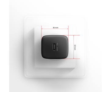 AXAGON ACU-PD30, Sil nabíječka do sítě 30W, 1x port USB-C, PD3.0/PPS/QC4+/SFC/AFC/Apple, černá