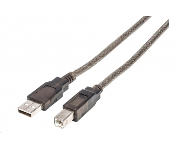 MANHATTAN Kabel USB-A na USB-B, 15m, černá