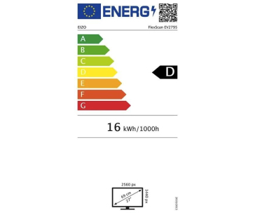 EIZO MT 27" EV2795-BK FlexScan, IPS, 2560x1440, 350nit, 1000:1, 5ms, USB-C, DisplayPort, HDMI, LAN, Repro, Černý