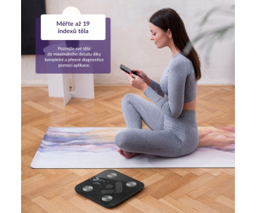 TrueLife FitScale W6 BT - Bioelektrická impedanční bluetooth váha - černá