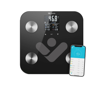 TrueLife FitScale W6 BT - Bioelektrická impedanční bluetooth váha - černá