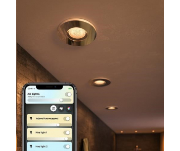 PHILIPS Adore Zapuštěné bodové svítidlo, Hue White ambiance, 230V,set 3x5W GU10, Chrom (3417611P6)