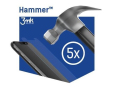 BAZAR - 3mk All-Safe fólie Hammer Phone, 5 ks - rozbaleno, 100% stav