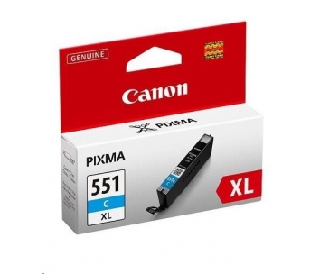 Canon CARTRIDGE CLI-551C XL azurová pro Pixma iP, Pixma iX, Pixma MG a Pixma MX 6850, 725x, 925, 8750 (695 str.)