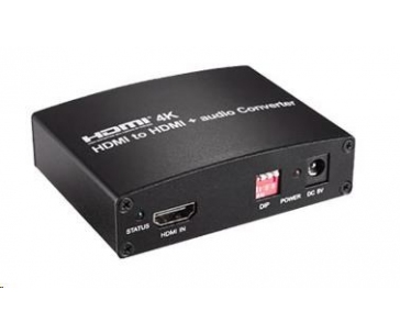 PREMIUMCORD HDMI 4K Audio extraktor s oddělením audia na stereo jack, SPDIF Toslink, RCA