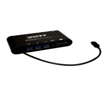 PORT dokovací stanice 8v1 ,LAN, HDMI, mini Display Port, VGA, USB-C 60W, 3x USB-A,