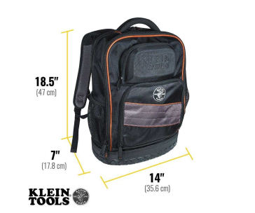 KLEIN TOOLS - Tradesman Pro™ Tool Bag, batoh na nářadí - 25 kapes, kapsa pro 17,3" notebook