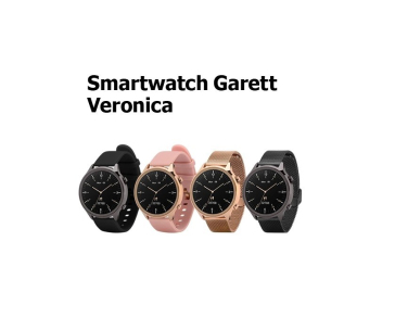 Garett Smartwatch Veronica zlatá, růžový řemínek