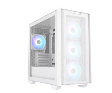 ASUS case A21 PLUS, Mini Tower, průhledná bočnice, 4x 120mm ARGB Fan, bílá