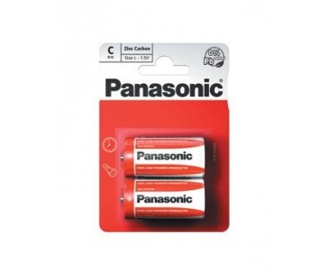 PANASONIC Zinkouhlíkové baterie Red Zinc R14RZ/2BP EU C 1,5V (Blistr 2ks)