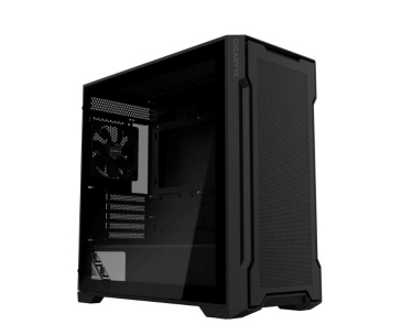 GIGABYTE PC Skříň GB-C102G, Mid Tower, 2x USB3.0, Průhledná bočnice, 2x 120mm Fan, černá