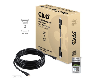 Club3D Kabel HDMI, Ultra Rychlý HDMI™ Certifikovaný Cable, 4K120Hz/ 8K60Hz, 7.5m