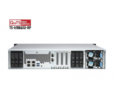 QNAP TS-h1886XU-RP-R2-D1622-32G (4C/XeonD-1622/3,2GHz/32GBRAM/18xSATA/4x2,5GbE/2xSFP+/2xUSB3.2/4xPCIe/RP)