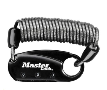 Master Lock 1551EURDBLK karabina s navíjecím kabelem