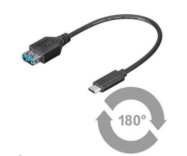 PREMIUMCORD Adaptér USB 3.1 C/male - USB 3.0 A/female, OTG, 0,2m