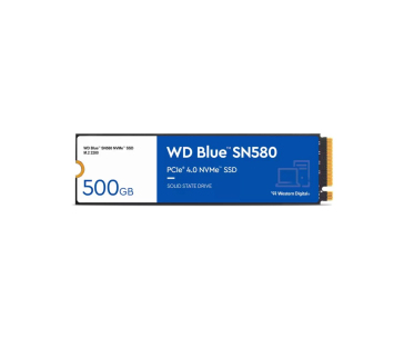 WD BLUE SSD NVMe 500GB PCIe SN580,Gen4 , (R:4000, W:3600MB/s)