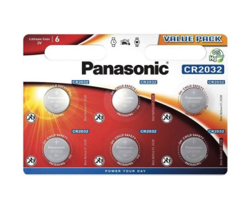 PANASONIC Lithiová baterie (knoflíková) CR-2032EL/6BP 3V (Blistr 6ks)